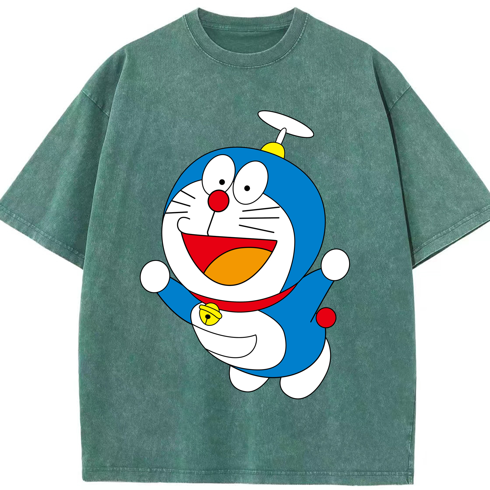 （画像用） ドラえもん Doraemon 綿100% ヴィンテージ風 半袖Tシャツ（フロントプリント）